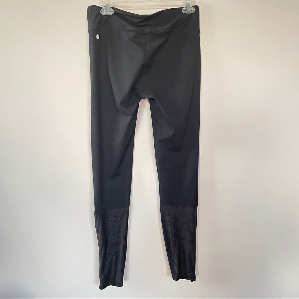 Fabletics bottom Zip Sheer Rose Panel Leggings - Picture 6 of 10